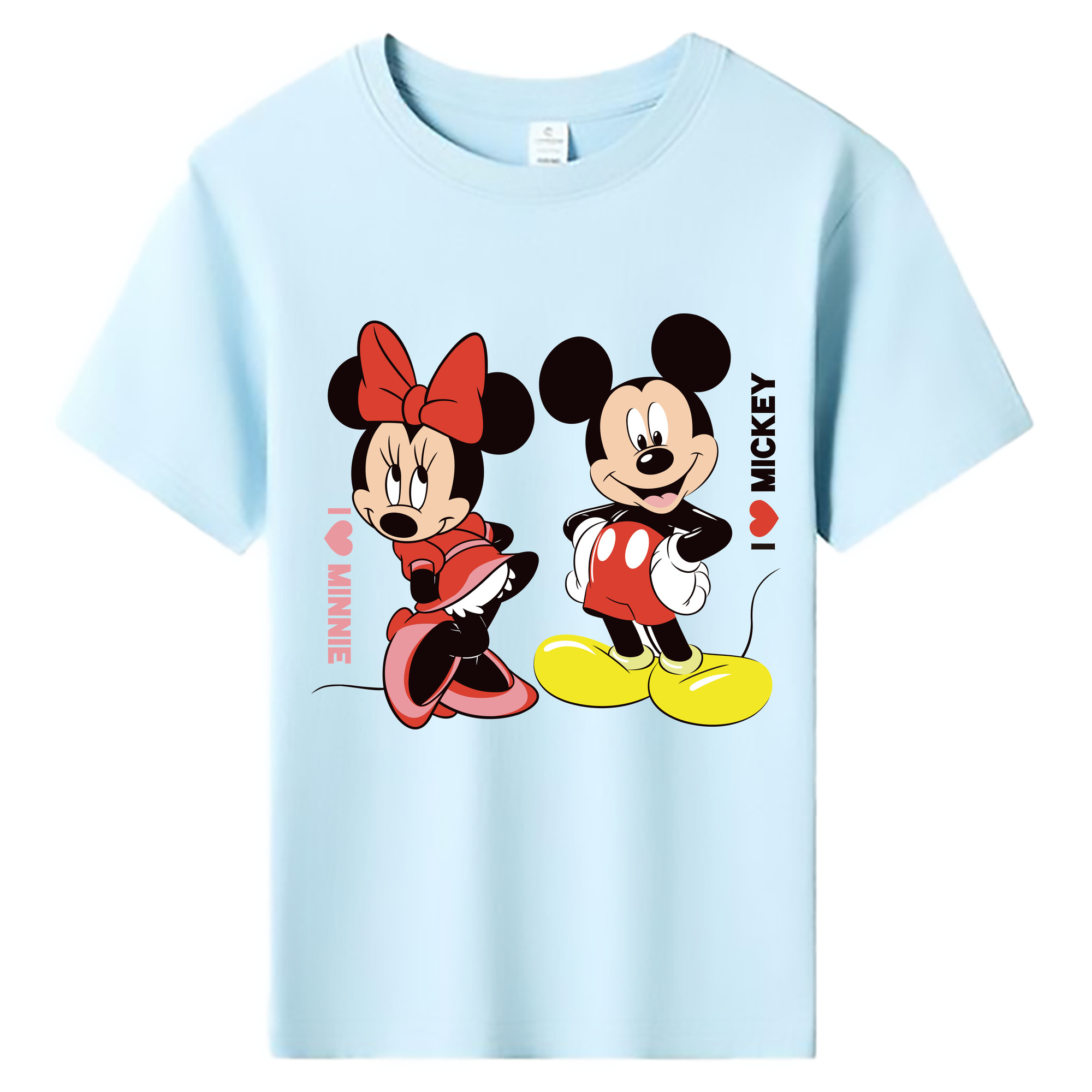 ミッキーマウス Mickey Mouse 綿100％キッズTシャツ（フロントプリント）